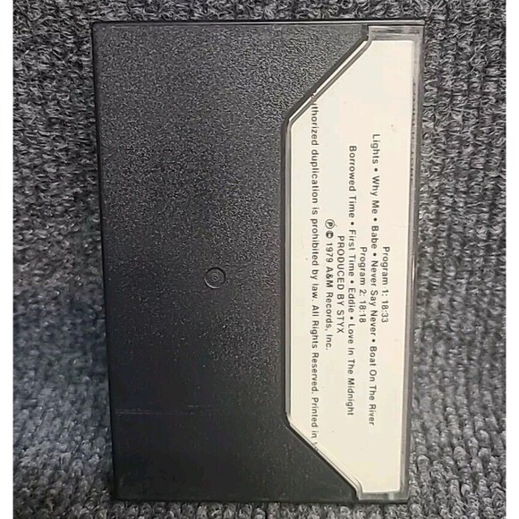 Vintage STYX Cornerstone Cassette Tape 1979 A&M - Picture 2 of 4